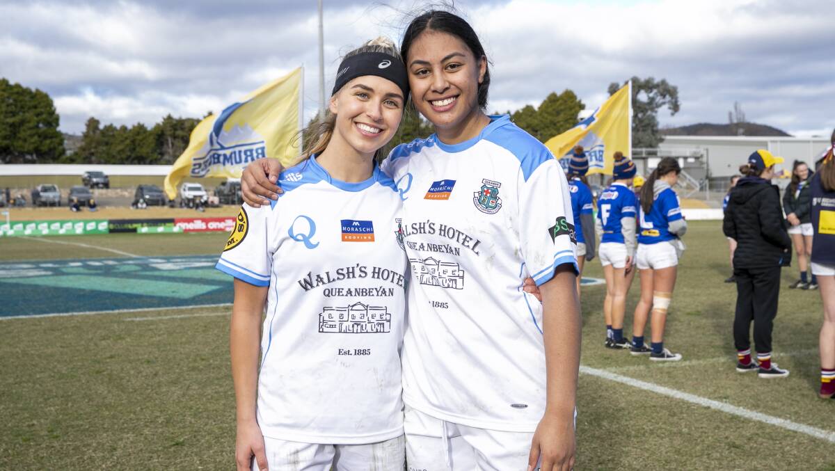 Whites duo Liv Straker and Caroline Tai played starring roles in Queanbeyan's win. Picture: Keegan Carroll