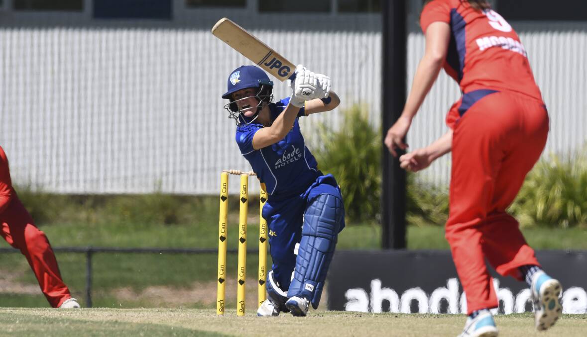 Meteors opener Katie Mack scored a superb century. Picture: Dion Georgopoulos