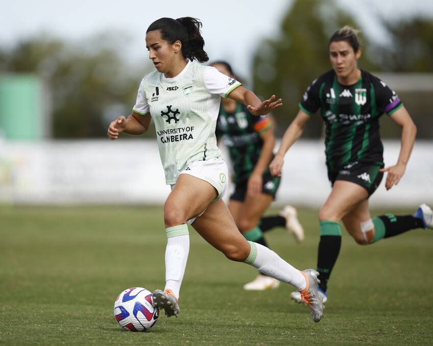 Vesna Milivojevic had a blinder for Canberra United as they thrashed Western United. Picture Getty Images