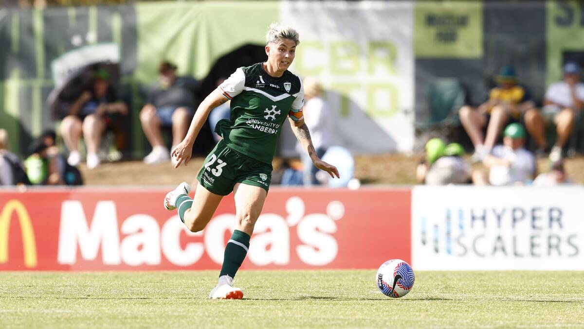 Michelle Heyman is back in the fold for the Matildas on the road to the Paris Olympic Games. Picture by Keegan Carroll