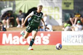 Michelle Heyman is back in the fold for the Matildas on the road to the Paris Olympic Games. Picture by Keegan Carroll