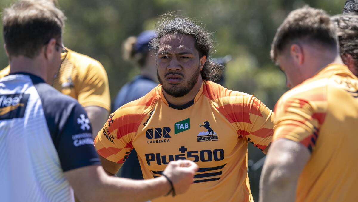 Fred Kaihea is relishing the chance to learn from a former Wallabies prop in Dan Palmer. Picture: Keegan Carroll