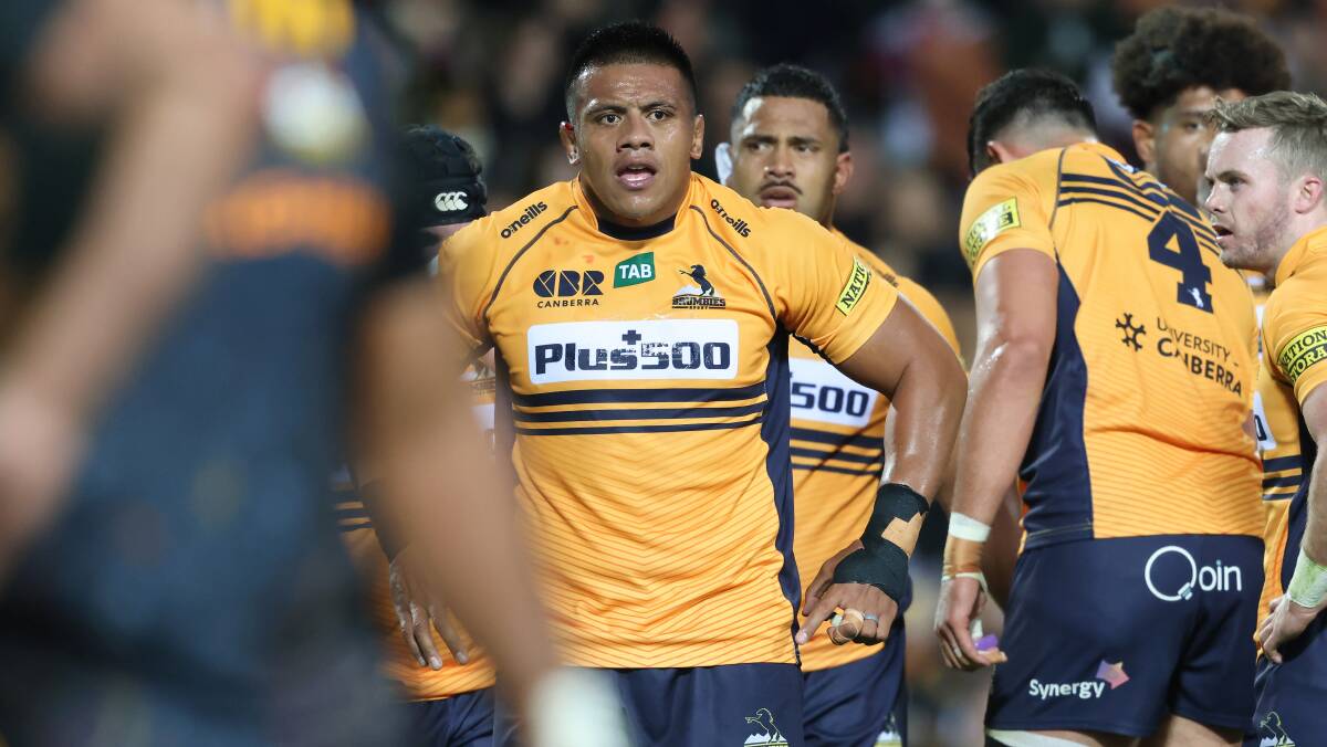 Brumbies captain Allan Alaalatoa was left searching for answers as the visitors were outplayed by the Chiefs in Hamilton. Picture: Getty