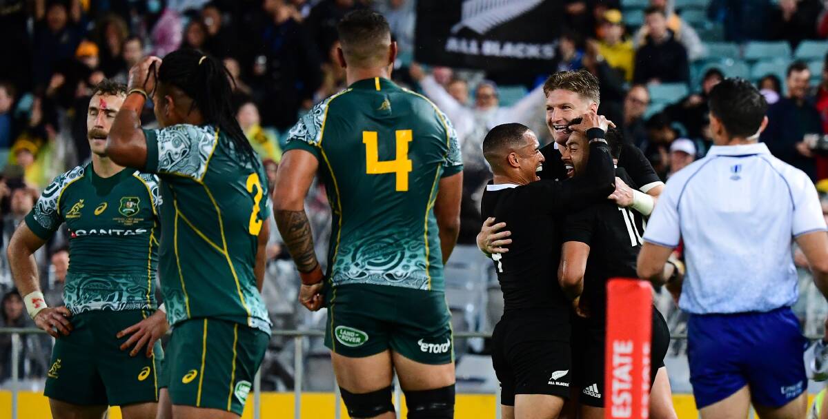 The All Blacks left the Wallabies clutching at straws. Picture: Stuart Walmsley/Rugby Australia
