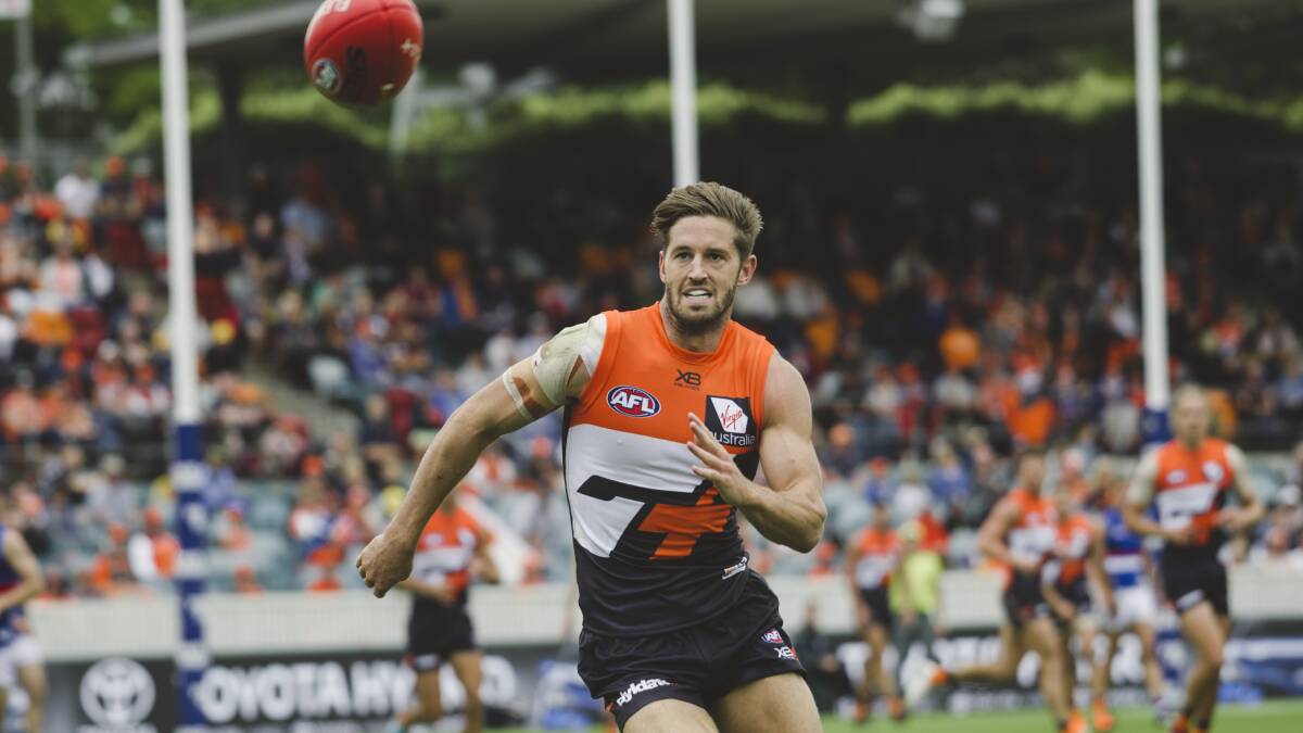 Callan Ward and the Giants have their eyes on reversing a form slump in Canberra. Picture by Jamila Toderas