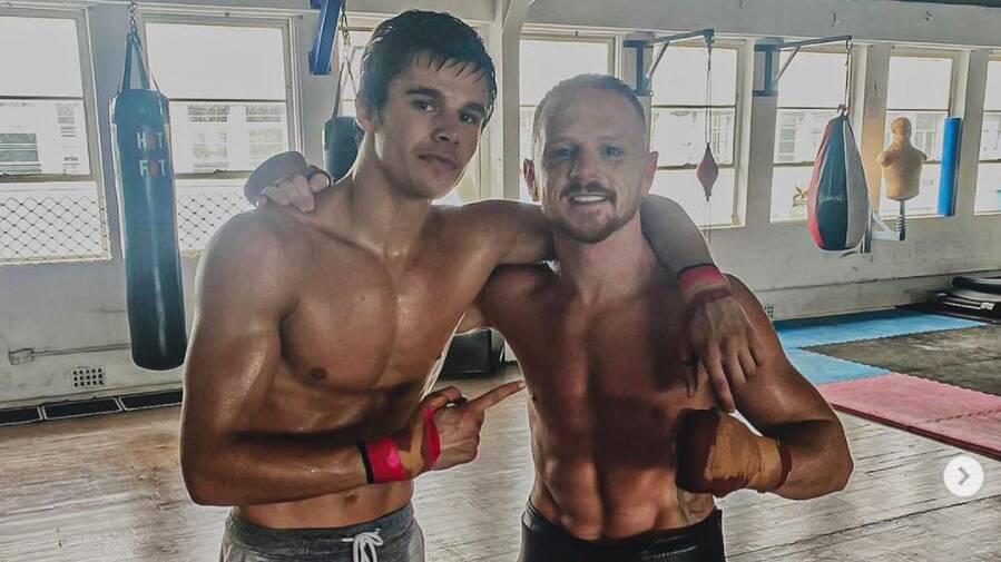 Brock Jarvis has been sparring former world title challenger Luke Jackson in training camp. Picture: Instagram