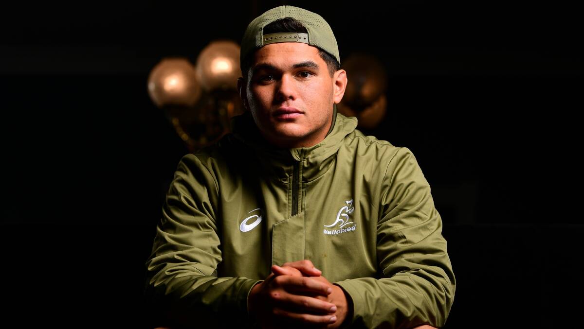 Noah Lolesio is ready to handle the pressure of a must-win Test match. Picture: Stuart Walmsley/Rugby Australia