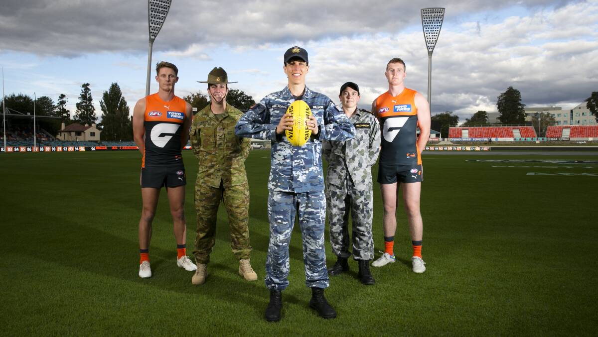 The GWS Giants will host an Anzac Day game at Manuka Oval. Picture by Keegan Carroll