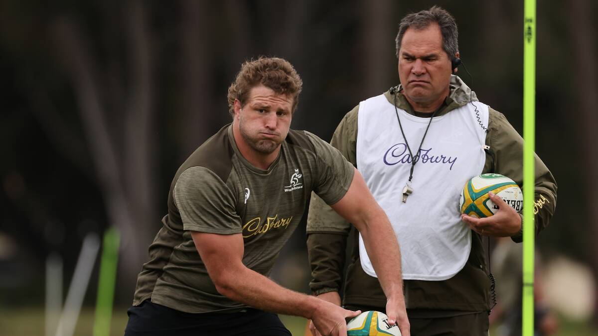 Wallabies coach Dave Rennie will look to veteran prop James Slipper to put in a massive shift against the English. Picture: Getty