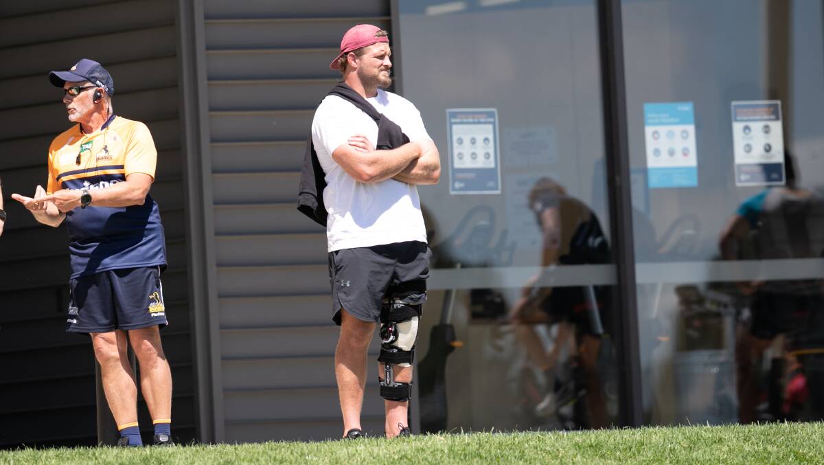 James Slipper will go for scans after a training mishap saw him ruled out of a clash with Melbourne. Picture: Keegan Carroll