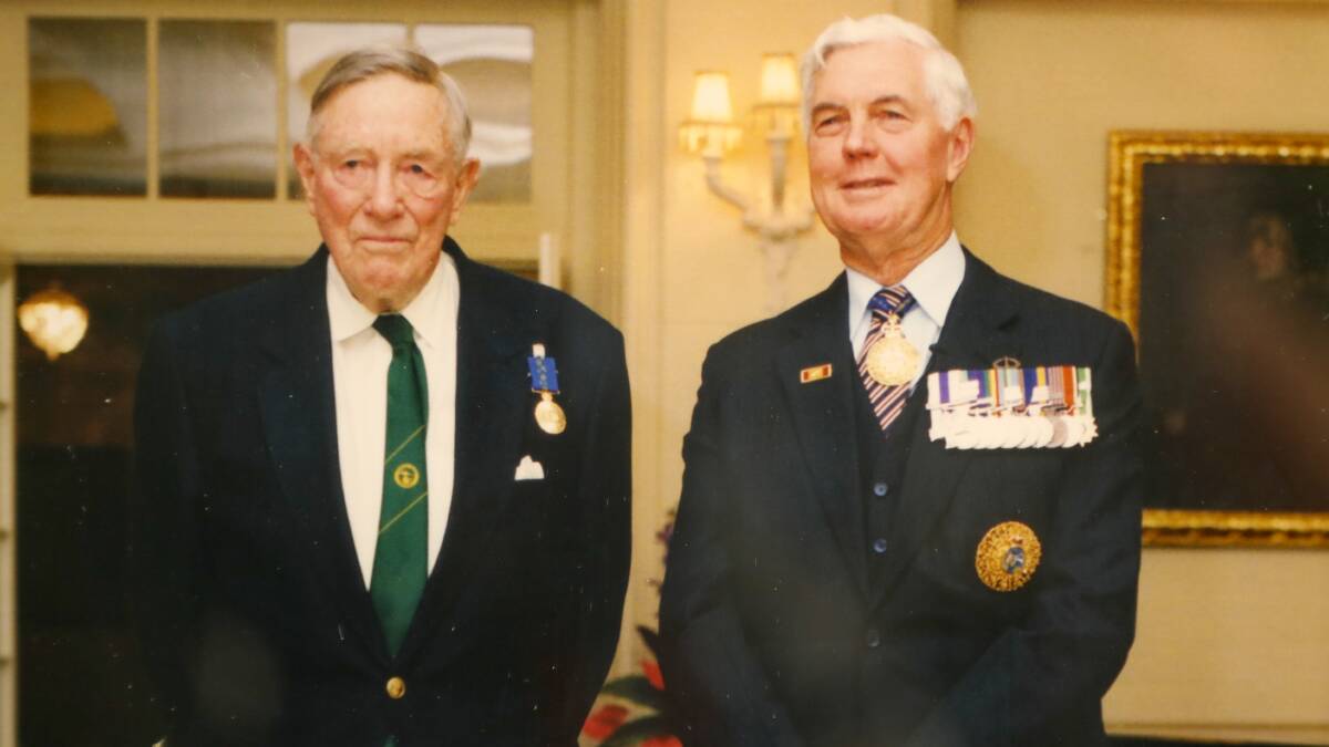 Graham Bartlett receiving his Order of Australia medal. Picture: Supplied