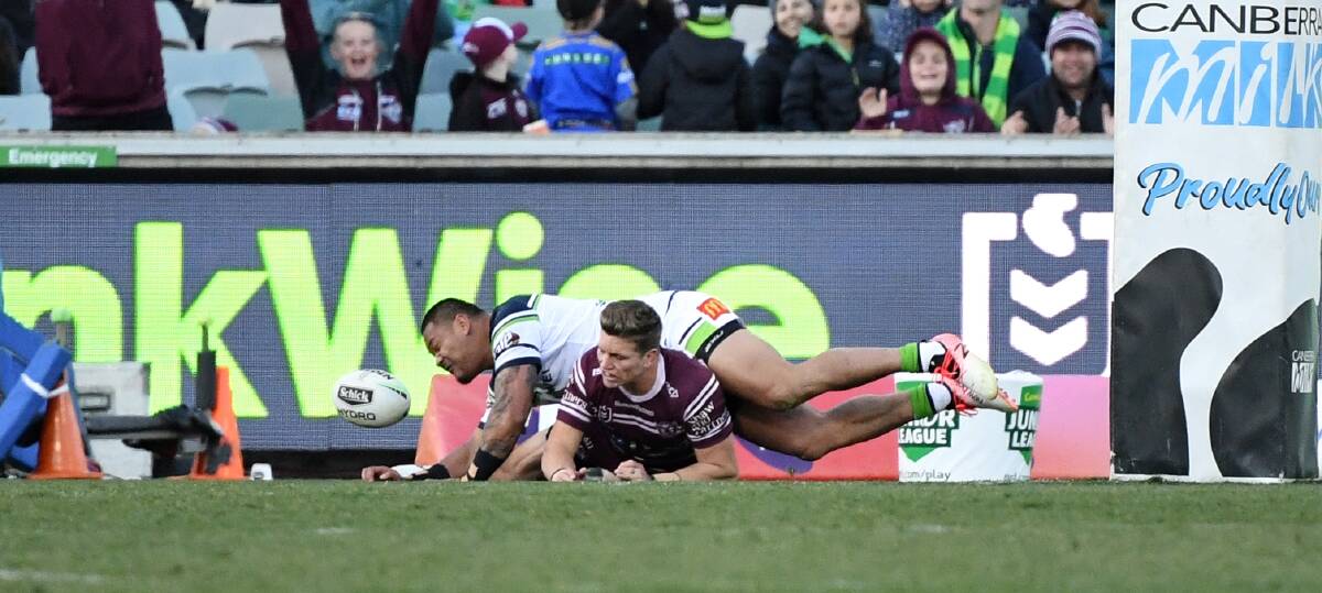 Joey Leilua is facing a two-week ban for dropping the knees into an opposition player. Picture: NRL Photos