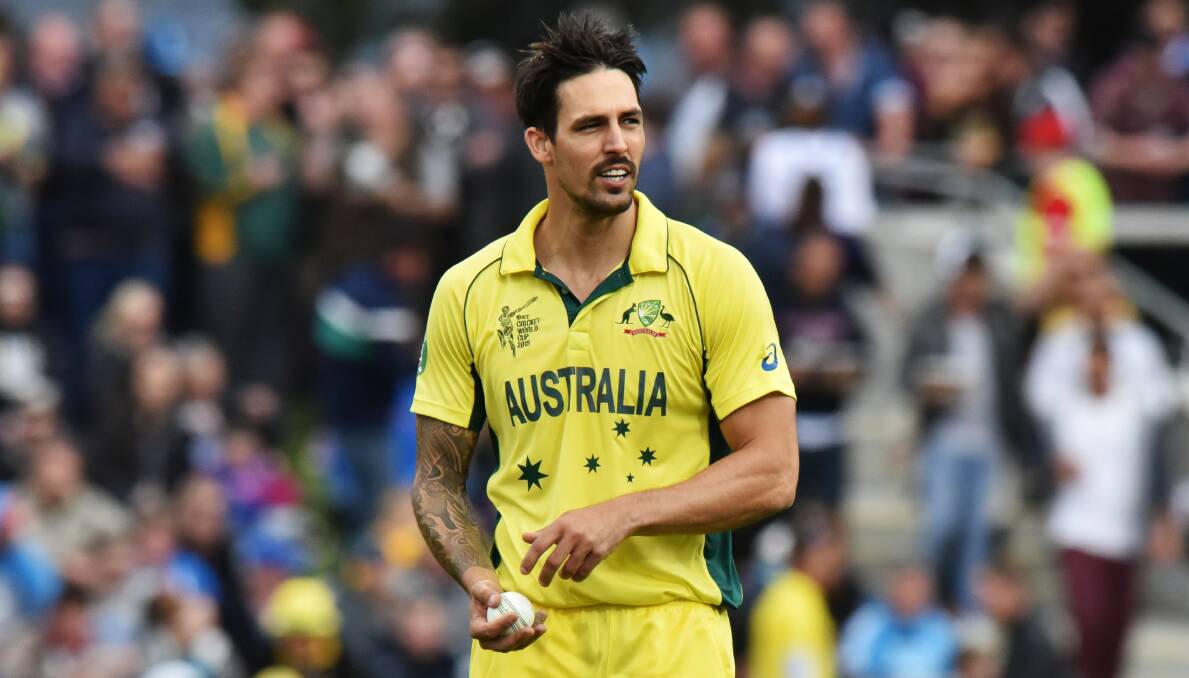 Mitchell Johnson teed off. Picture by Scott Gelston