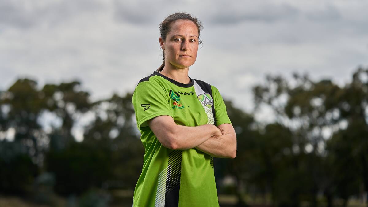 Canberra United captain Kendall Fletcher was crowned the club's player of the year on Thursday night. Picture: Matt Loxton