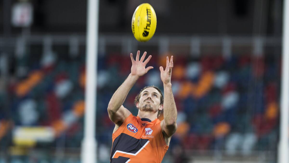 Phil Davis and the Giants could be set for a huge return to Canberra. Picture: Dion Georgopoulos