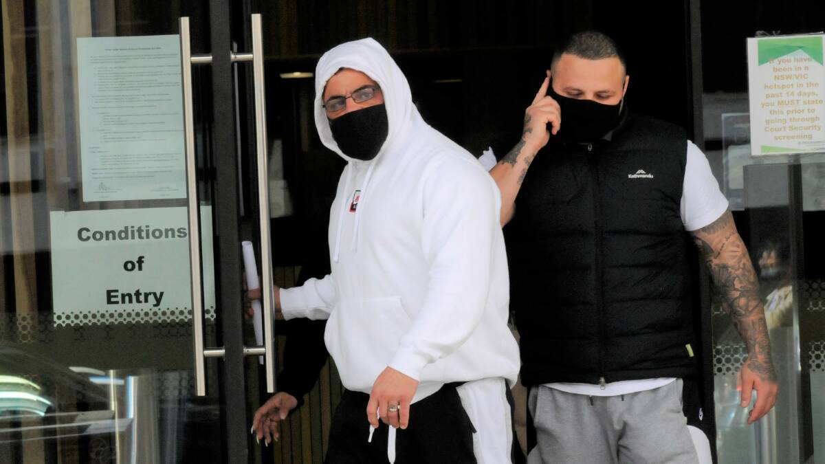 Mohammed Nchouki, left, outside court with brother Jomal Nchouki last year. Picture: Blake Foden