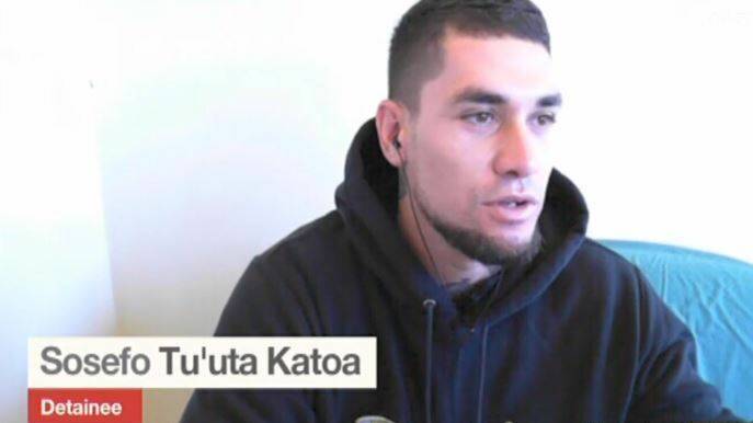Sosefo Tu'uta Katoa in a New Zealand television interview. Picture: Newshub