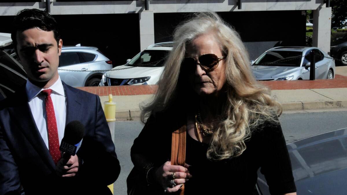 Sharon Stott, right, arrives at her sentencing last year. Picture: Blake Foden