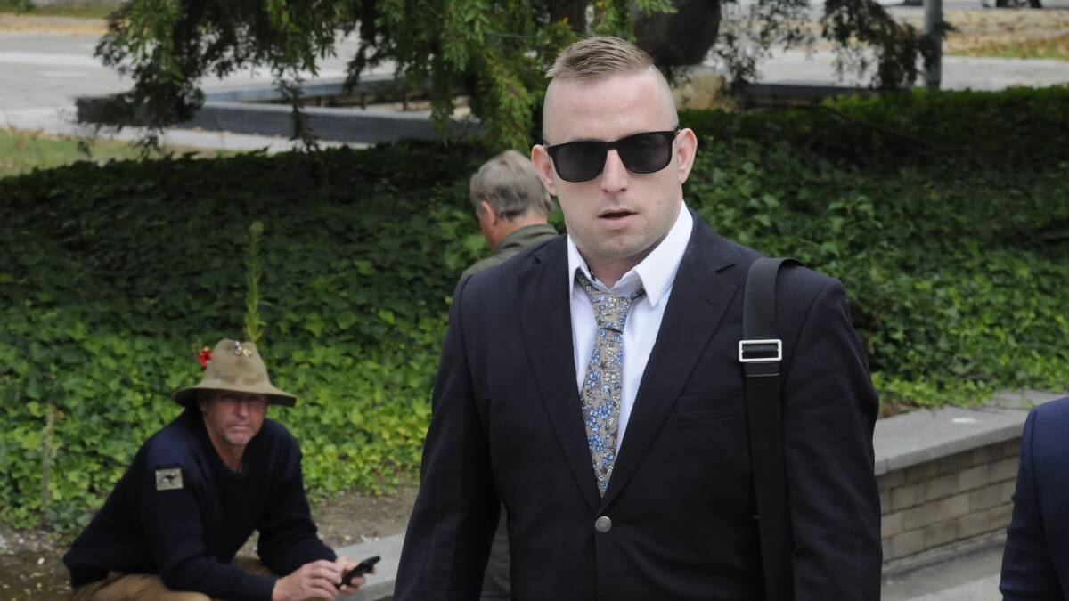 Jeremiah Deakin outside court on a previous occasion. Picture: Blake Foden