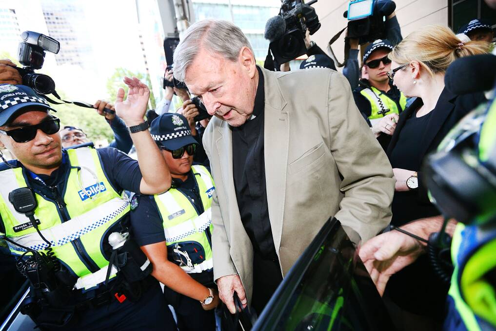 Cardinal George Pell leaves a Melbourne court in 2018. Picture: Getty Images