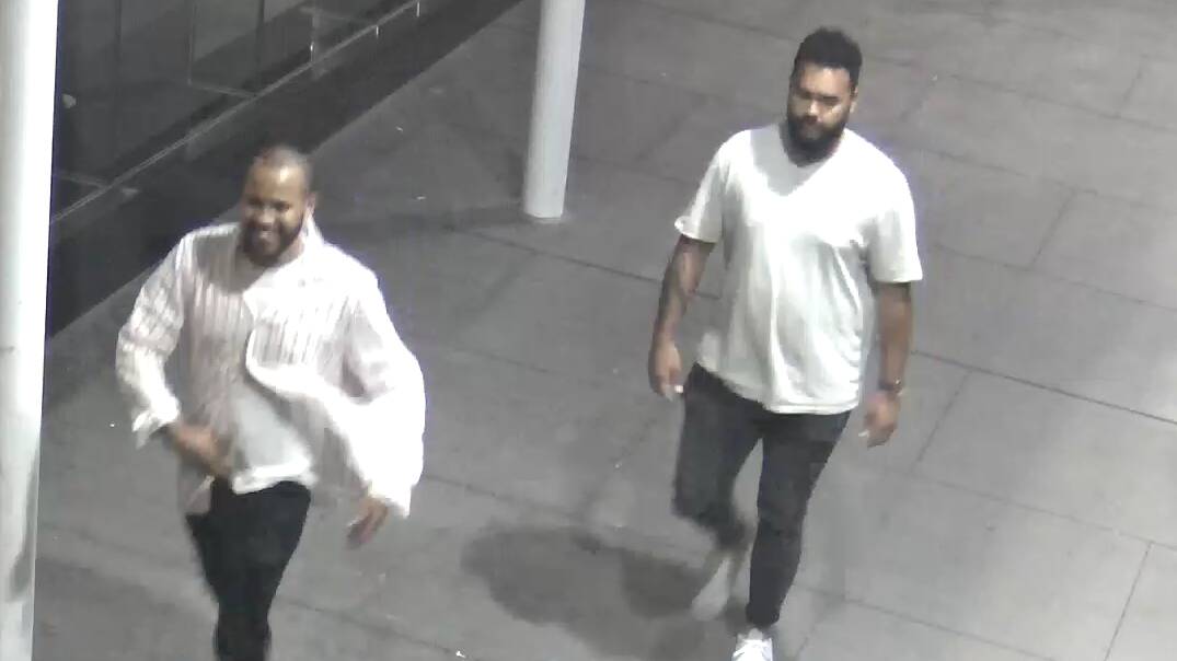 William Rendall, left, and David Hoyt, right, in a CCTV image. Picture supplied