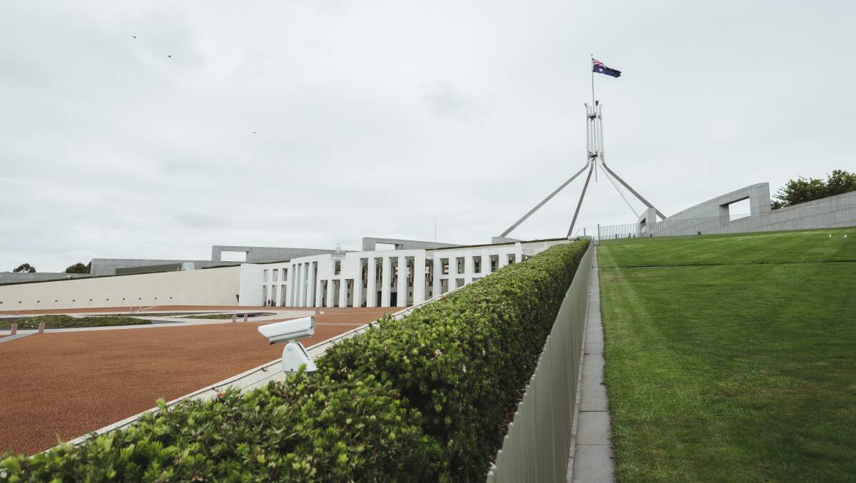 The man allegedly threatened a staff member with a knife at Parliament House. Picture: Dion Georgopoulos
