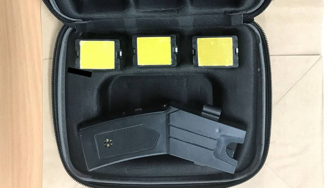 The Taser seized by police. Picture: ACT Policing