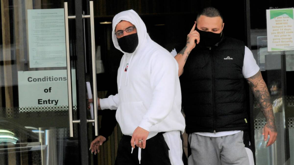 Mohammed Nchouki, left, outside court with brother Jomal Nchouki last year. Picture: Blake Foden