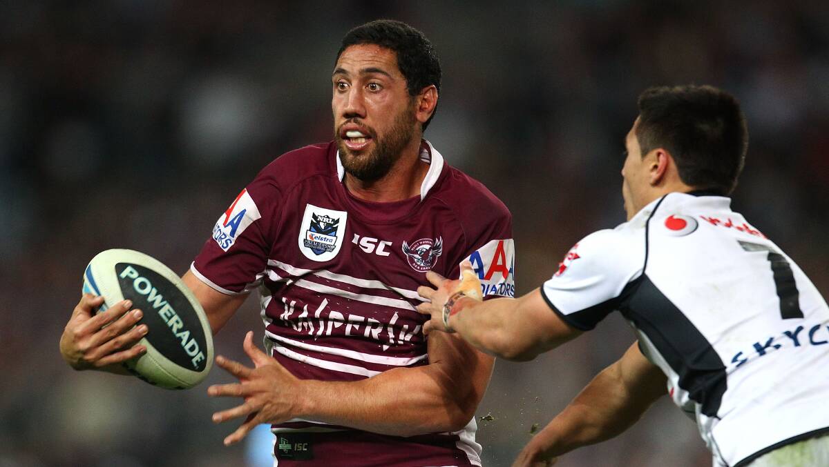 Brent Kite in action for Manly during the 2011 NRL grand final. Picture: Getty Images