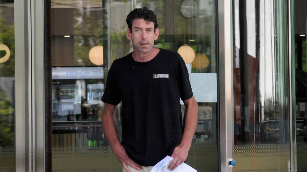 Ryan Harder leaves court on Wednesday after being granted bail. Picture: Blake Foden