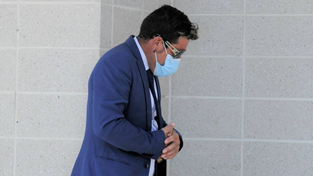 Salvatore Incandela outside court on the first day of his trial. Picture: Blake Foden