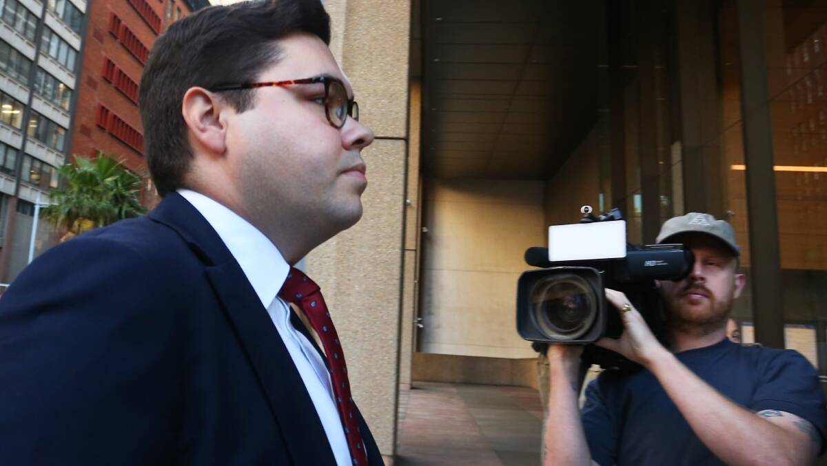 Bruce Lehrmann, left, outside the Federal Court in Sydney on Thursday. Picture Getty Images