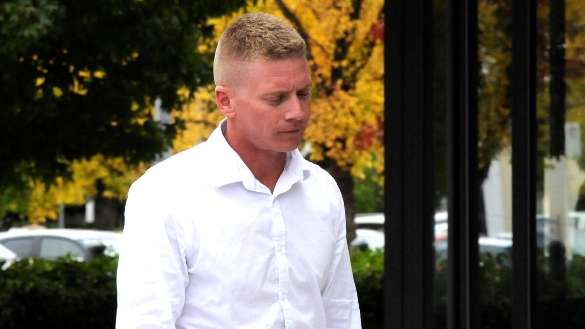 Darrell Hudson outside court on Thursday. Picture by Blake Foden