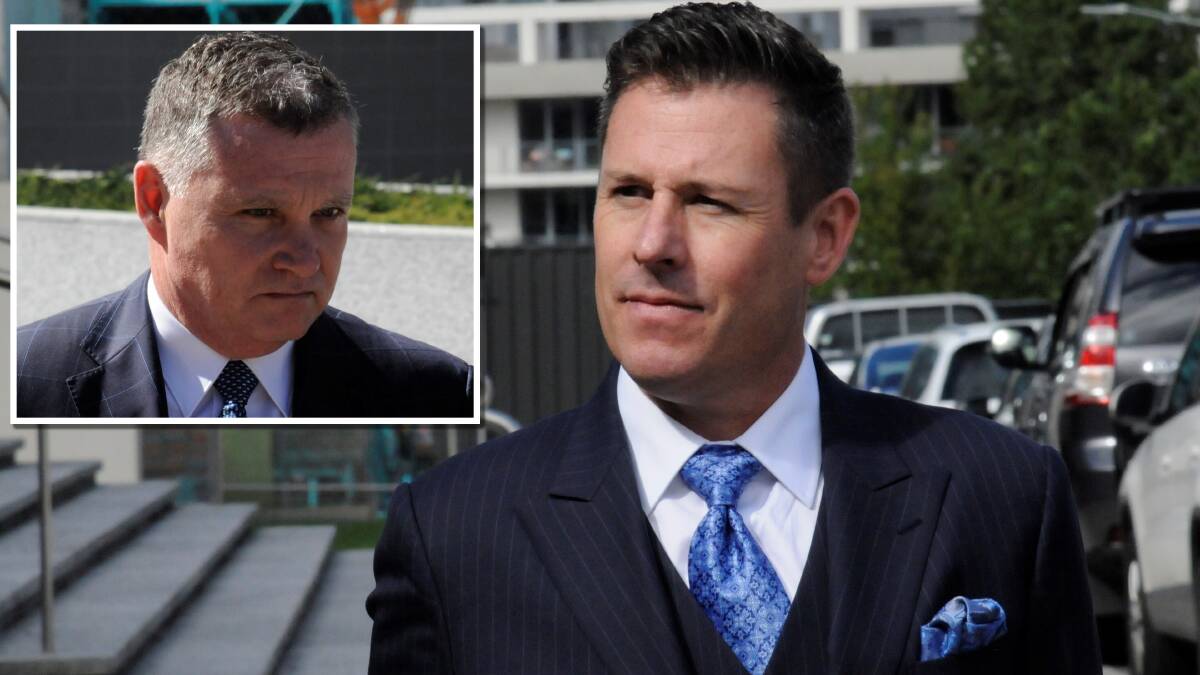 Lawyer Ben Aulich, who allegedly plotted with accountant Michael Papandrea, inset, to launder criminal funds. Pictures: Blake Foden