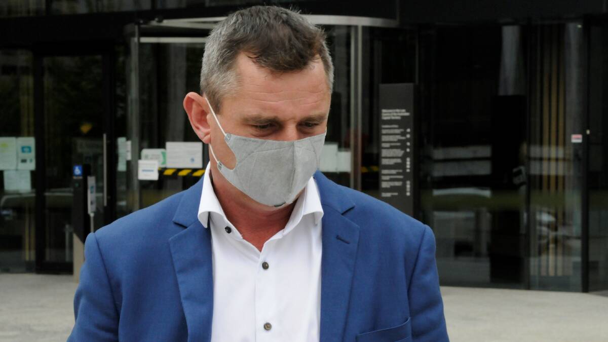 Richard Lanigan outside court on Wednesday afternoon. Picture: Blake Foden