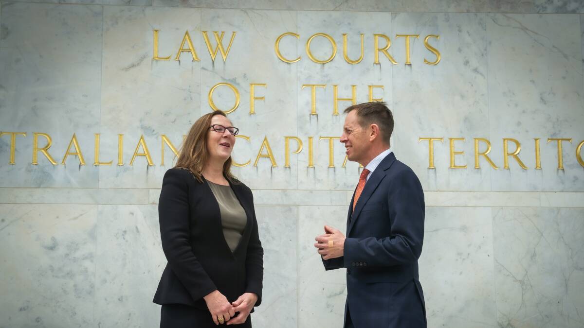 Chief Justice Lucy McCallum and ACT Attorney-General Shane Rattenbury, who have said drug and alcohol treatment orders are effective sentences. Picture: Karleen Minney