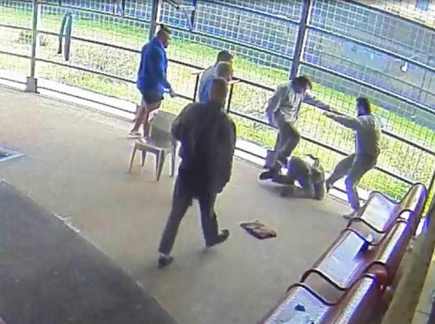 A screenshot from Alexander Maconochie Centre CCTV footage of the bashing.