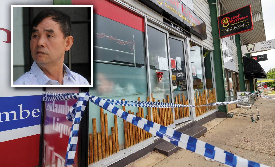 Orient Kitchen in Weston Creek, where Fu Shuang Lo, inset, allegedly attacked a colleague. Pictures by Sitthixay Ditthavong, Blake Foden