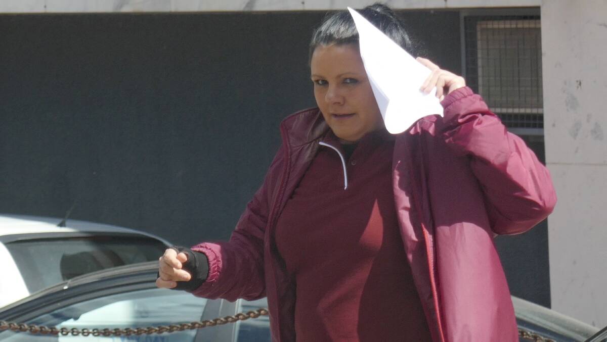 Trinity Hagen outside court in March, when she was granted bail. Picture by Toby Vue