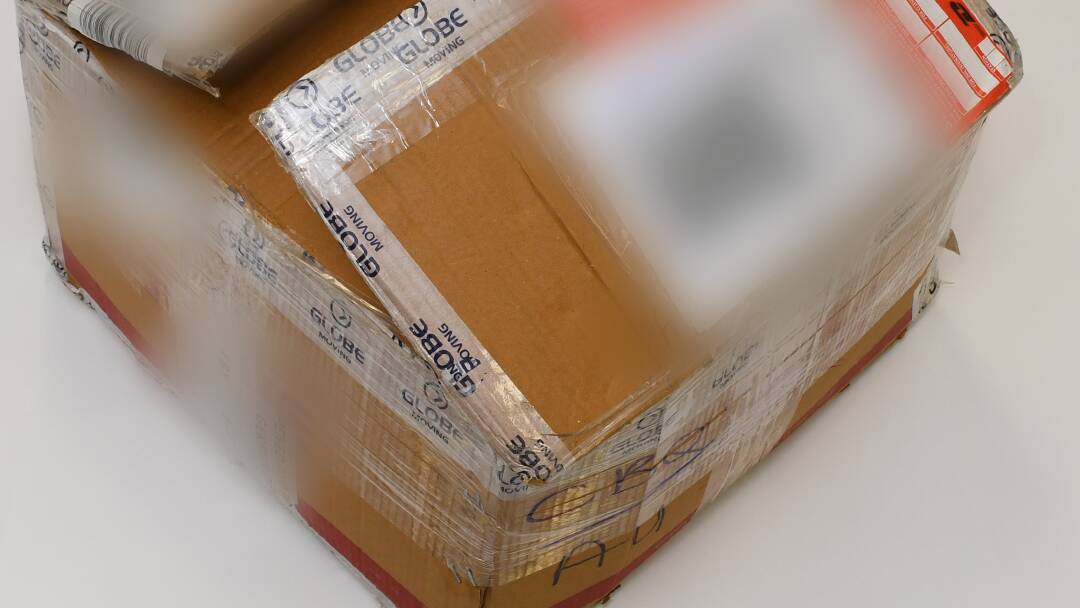 The package seized from Kyle Wilson's home. Picture: ACT Policing