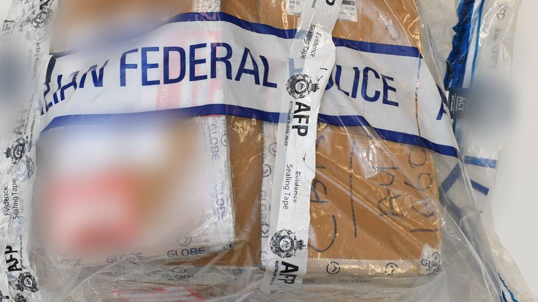 The package seized by authorities. Picture: ACT Policing