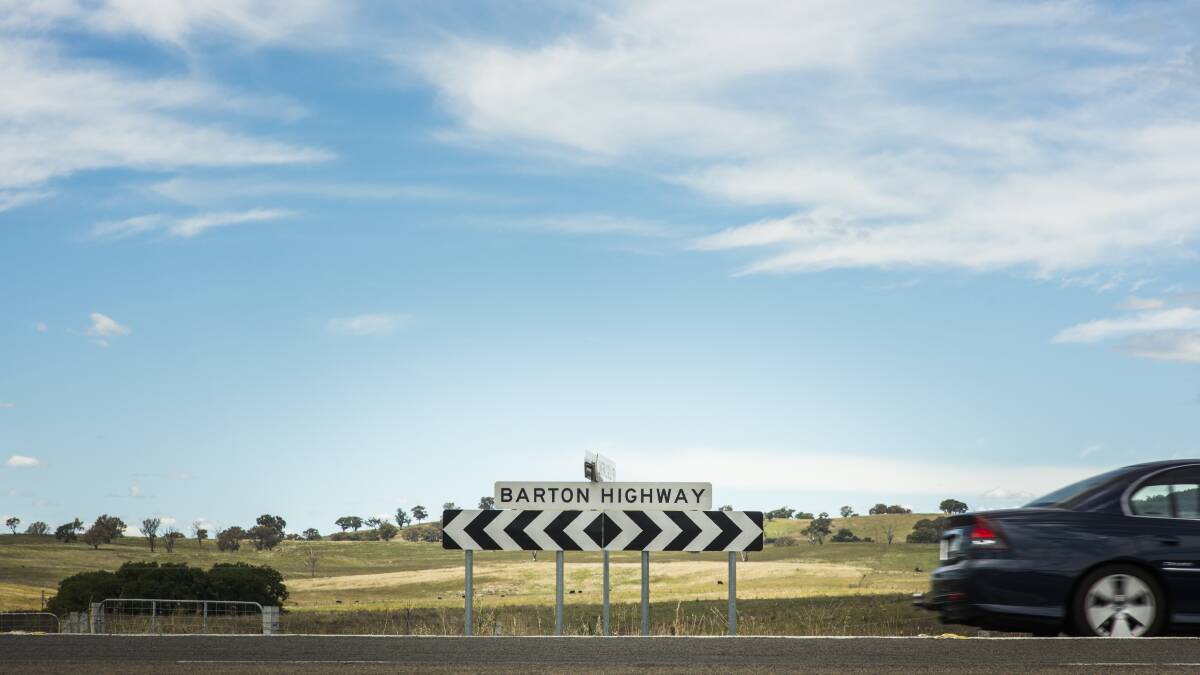 The Barton Highway, on which the crash occurred. Picture by Rohan Thomson