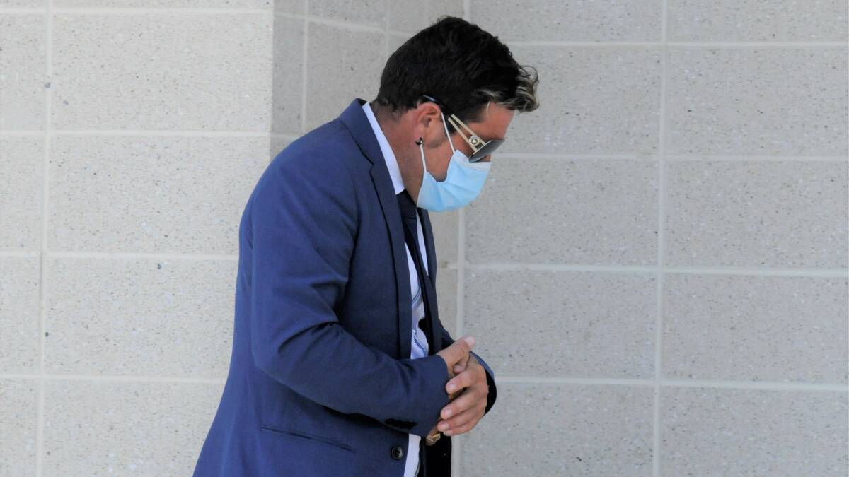 Salvatore Incandela arrives at court on the opening day of his trial. Picture: Blake Foden