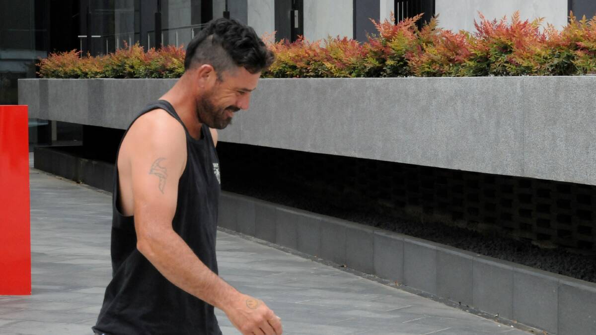 Salvatore Incandela smirks outside court in 2020, following his arrest. Picture: Blake Foden