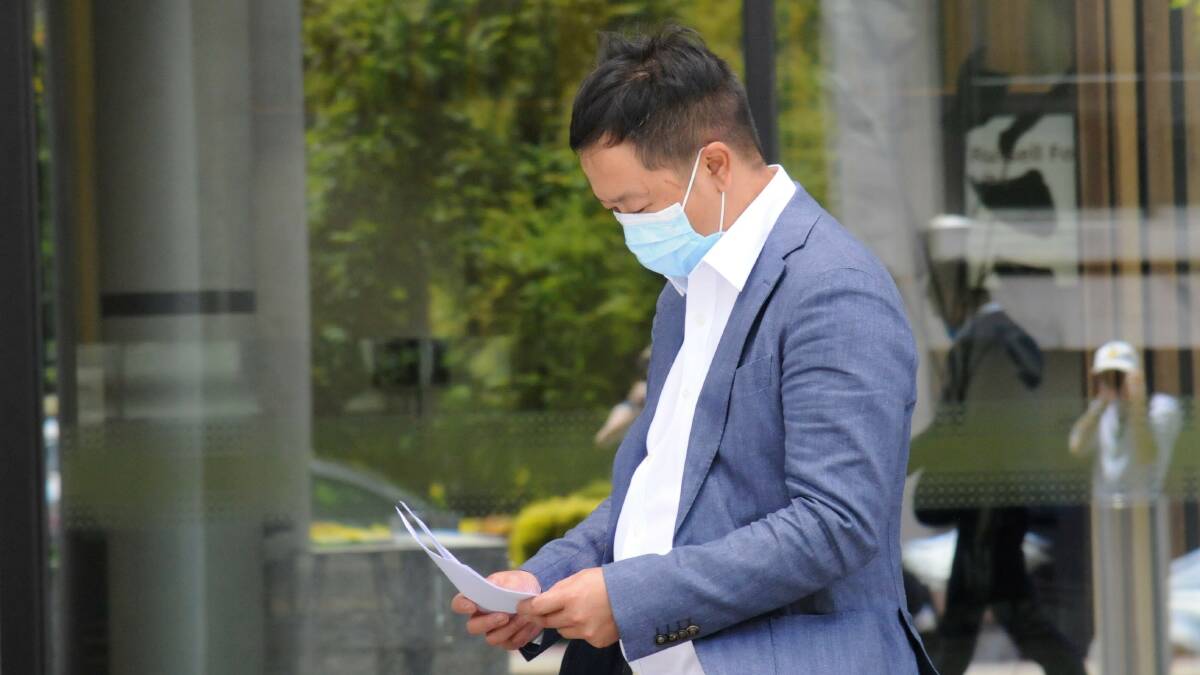 Alleged victim Wing Hei Leung outside court last week during an unrelated proceeds of crime case. Picture by Blake Foden