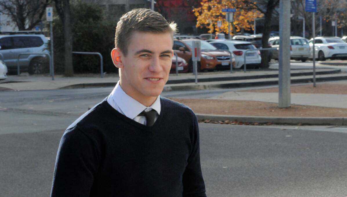 Hayden Smedley outside court on Tuesday. Picture: Blake Foden