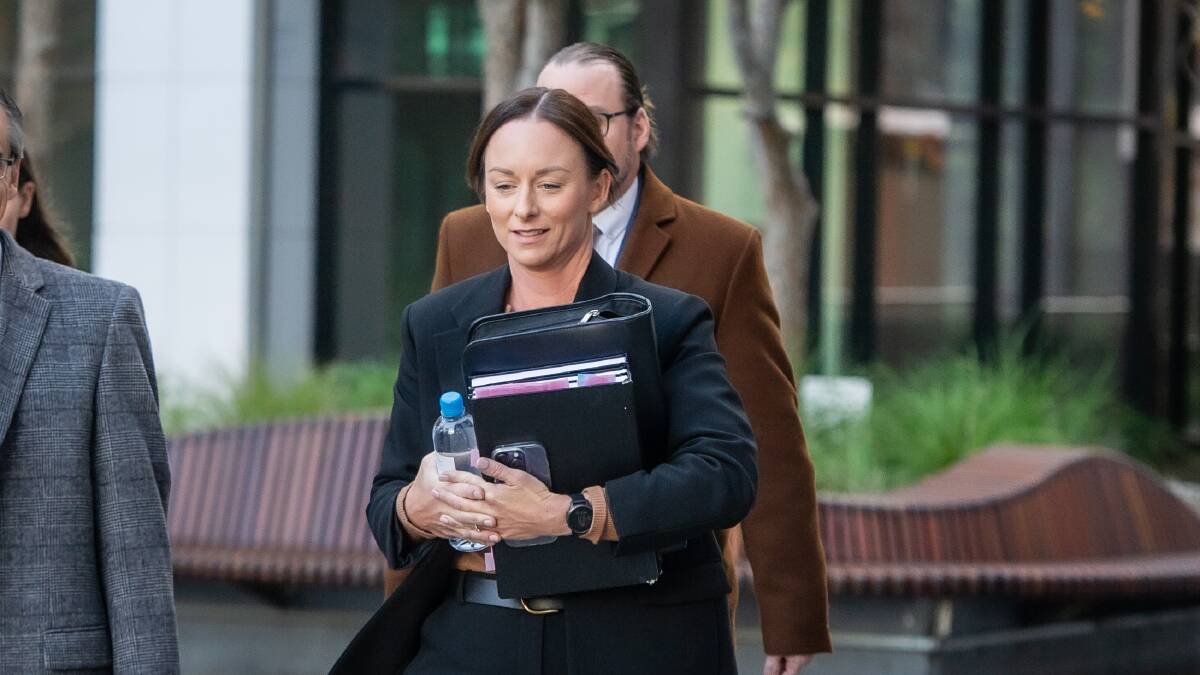 Senior Constable Emma Frizzell arrives at the inquiry on Thursday. Picture by Karleen Minney