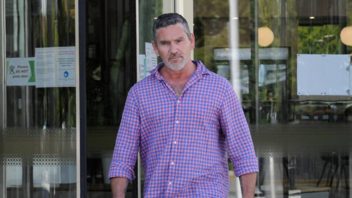 Tony Evans, who is charged with obstructing police, leaves court on Thursday. Picture: Blake Foden