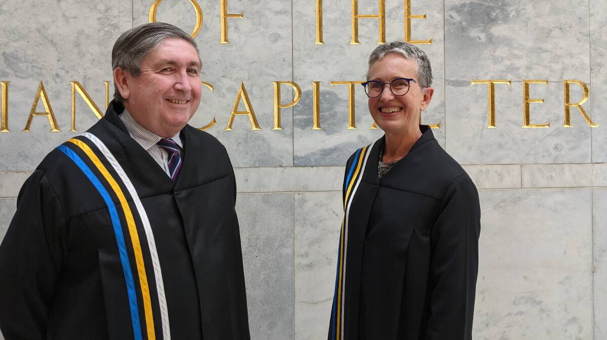 Justice John Burns and Chief Justice Helen Murrell, who both announced last April that they were going to retire. Picture: Supplied