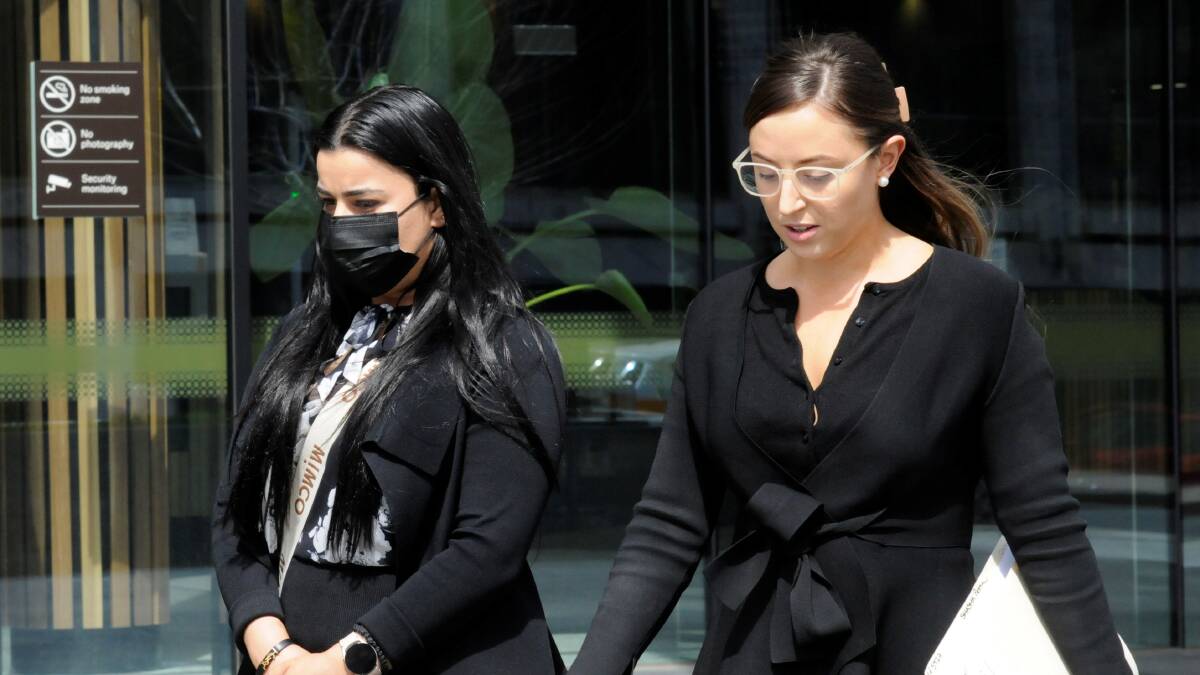 Petra Shasha, left, leaves court with lawyer Rachel Fisher on Monday. Picture by Blake Foden